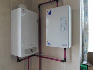 Elektrische boiler in huisverwarming