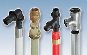 pipes from various materials with fasteners