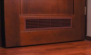 Bathroom door grille