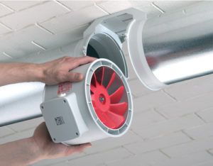 Instalación de ventilador de canal